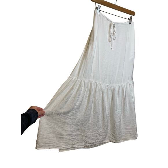 Young Fabulous and Broke White Draw String Waist Maxi Skirt Fit & Flare XS Boho - Picture 13 of 13